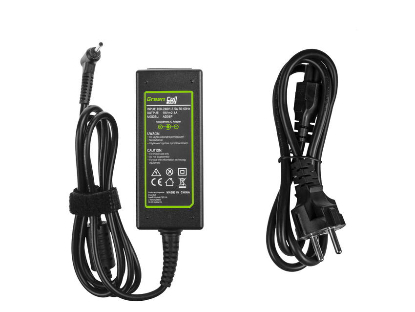Green Cell PRO polnilec / AC Adapter 19V 2.1A 40W za Asus Eee PC 1001PX 1001PXD 1005HA 1201HA 1201N 1215B 1215N X101 X101CH (AD06P)