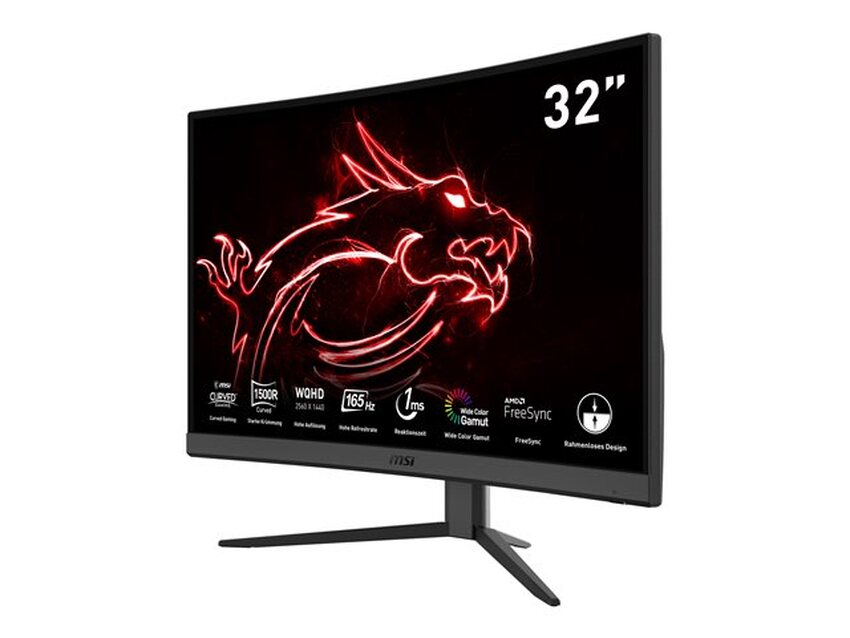 Monitor MSI Optix G32CQ4 80 cm (31,5″) WQHD VA LED 165 Hz ukrivljen