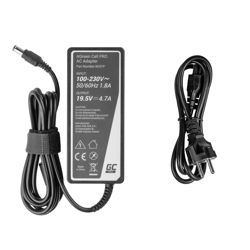 Green Cell PRO polnilec / AC Adapter 19.5V 4.7A 90W za Sony Vaio PCG-61211M PCG-71211M PCG-71811M PCG-71911M Fit 15 15E (AD31P)