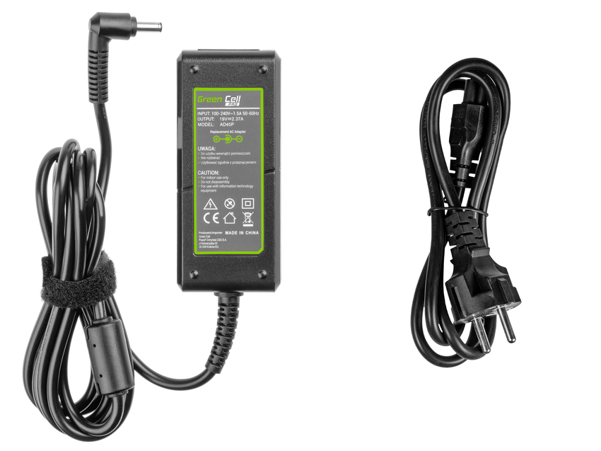 Green Cell PRO polnilec / AC Adapter 19V 2.37A 45W za Asus R540 X200C X200M X201E X202E Vivobook F201E S200E ZenBook UX31A UX32V (AD40P)
