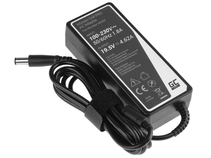 Green Cell PRO polnilec / AC Adapter 19.5V 4.62A 90W za Dell Inspiron 15R N5010 N5110 Latitude E6410 E6420 E6430 E6510 E6520 (AD09P)