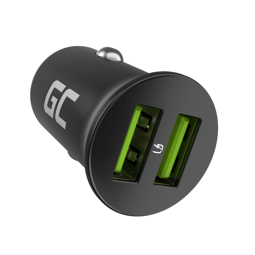 Green Cell avtomobilski polnilec 36W GC PowerRide Nano36 mit 2x USB-A Ultra Charge hitro polnjenje (CADM-GC-36AA)