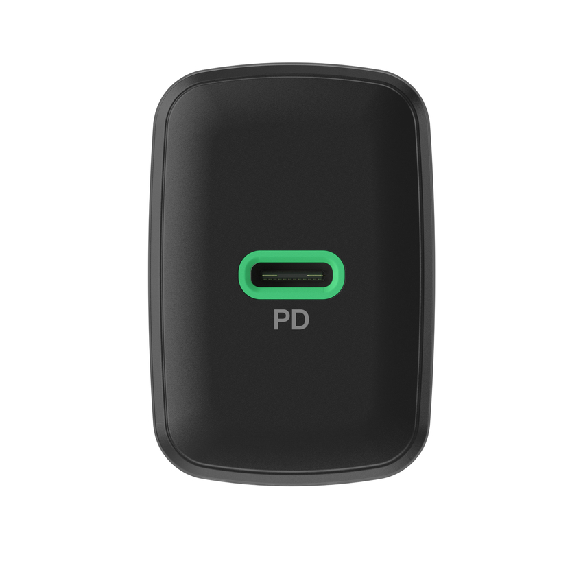 Greencell PowerSource Solo30 polnilec USB C Black Power Adapter 30W napajalni kabel (CHARB-GC-30C-B)