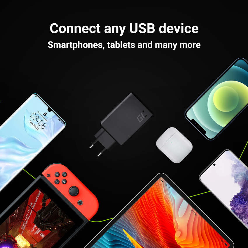 Green Cell GC ChargeSource 3 3xUSB 30W s hitrim polnjenjem technology Ultra Charge and Smart Charge (CHARGC03)