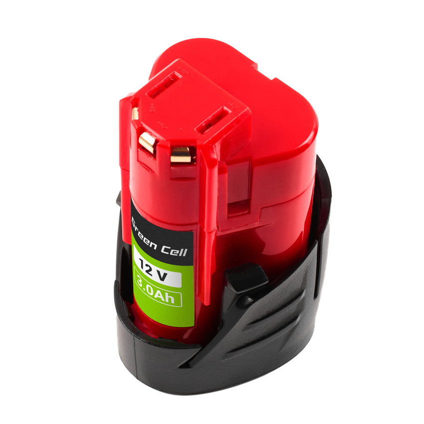 Green Cell baterija za Milwaukee M12 12V 3Ah nadomestna baterija M12 B3 4932451388 (PTML12V3)