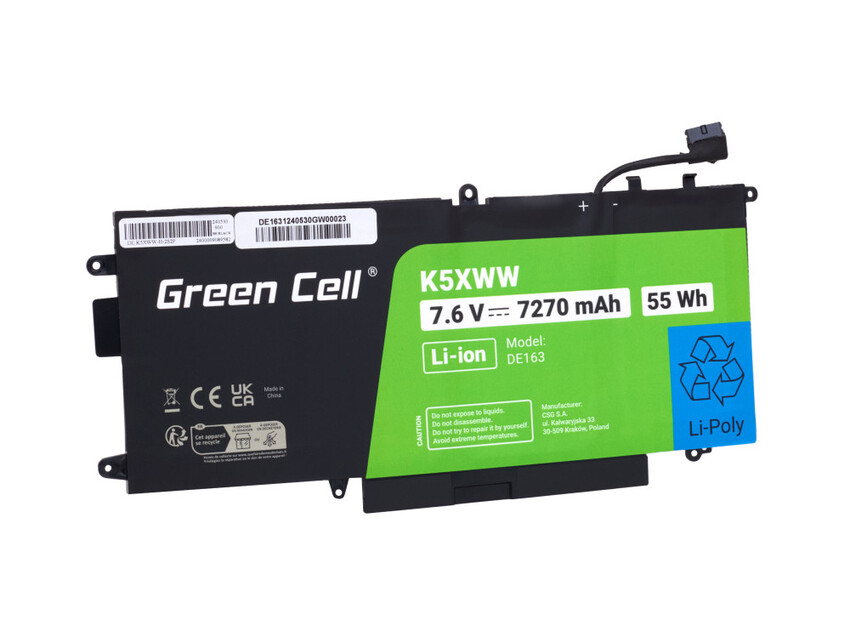 Green Cell Laptop baterija K5XWW za Dell Latitude 7390 2-in-1 5289 7389 (DE163)