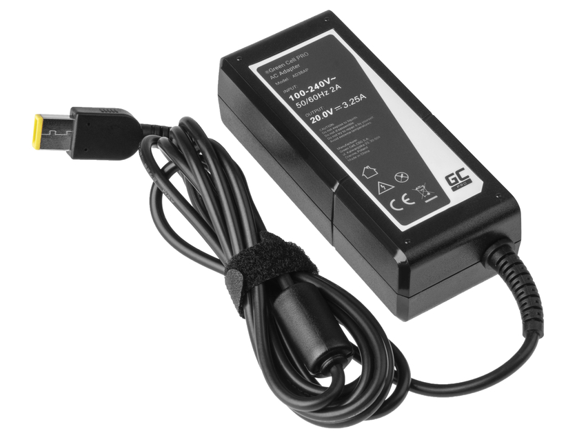 Green Cell PRO polnilec / AC Adapter 20V 3.25A 65W za Lenovo B50-80 G50 G50-30 V130-15IKB V310-15IKB IdeaPad S500 ThinkPad S540 (AD38AP)