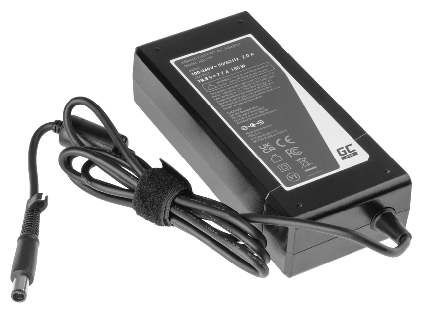 Green Cell PRO polnilec / AC Adapter 19.5V 7.7A 150W za HP EliteBook 8530p 8530w 8540p 8540w 8560p 8560w 8730w ZBook 15 G1 G2 (AD111P)
