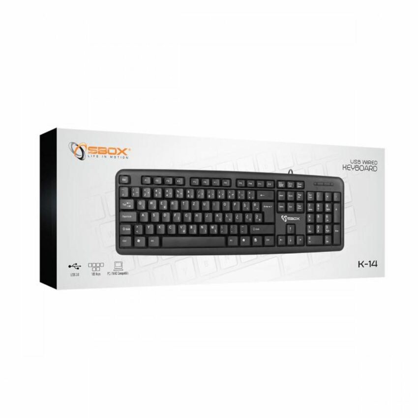 USB tipkovnica SBOX K-14 črna SLO