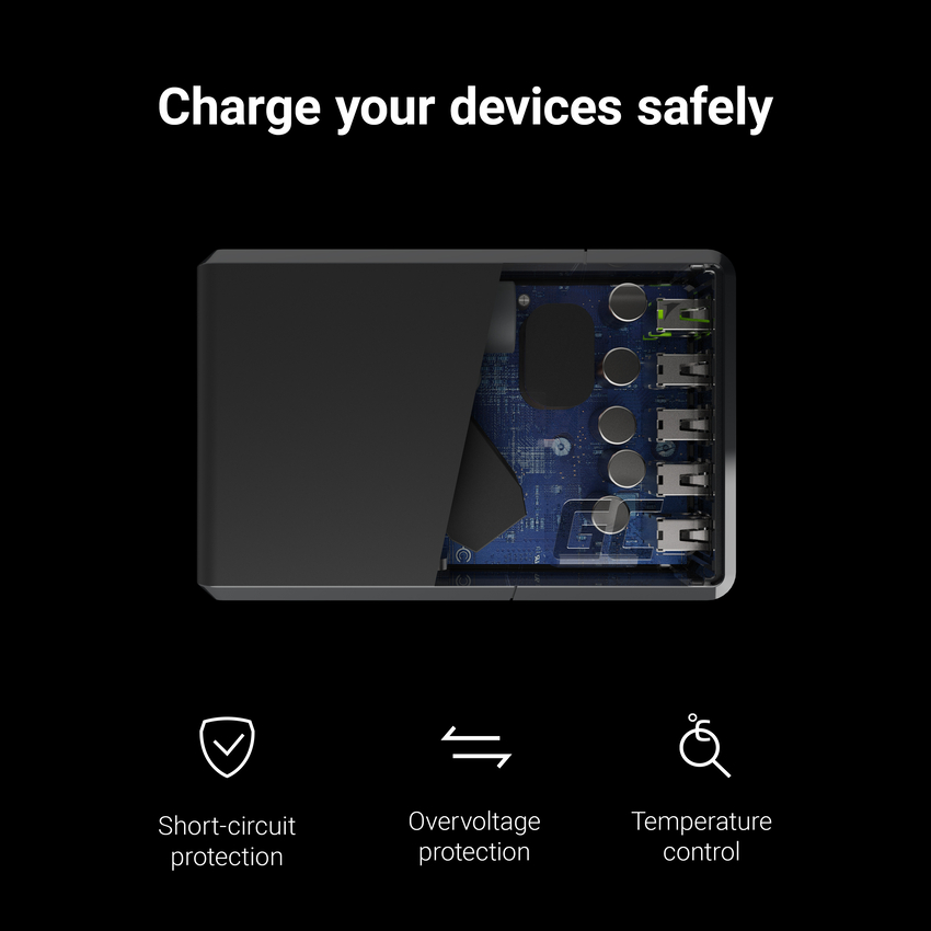 Green Cell GC ChargeSource 5 5xUSB 52W napajanje s hitrim polnjenjem Ultra Charge and Smart Charge (CHARGC05)