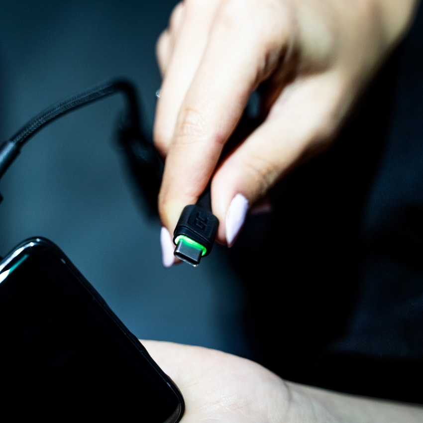 Set 3x Green Cell kabel GC Ray USB-C 200cm kabel with green LED backlight, fast charging Ultra Charge, QC 3.0 (KABGCSET03)