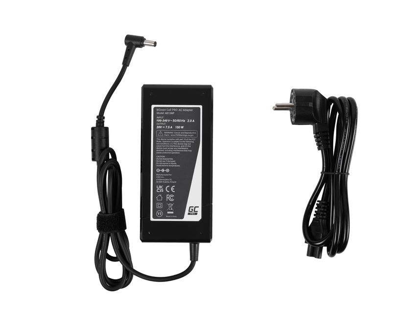 napajalec / polnilec Green Cell PRO 20V 7.5A 150W za Asus TUF Gaming FX505 X X571gt ROG Strix G531gt (AD136P)