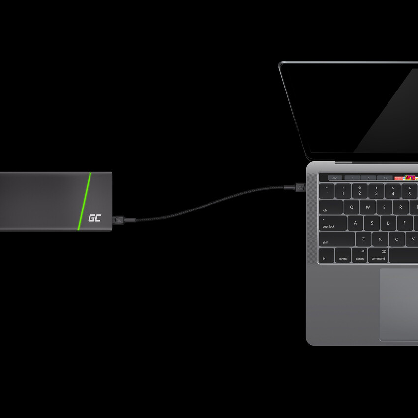 Green Cell kabel GC PowerStream USB-C - USB-C 120cm with napajalni kabel (60W), 480 Mbps, Ultra Charge, QC 3.0 (KABGC30)