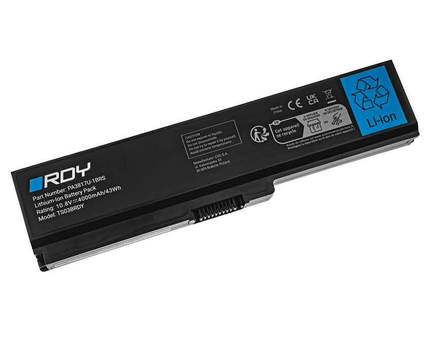 baterija RDY PA3817U-1BRS PA3818U-1BAS to Toshiba Satellite C650 C650D C660 C660D C665 L750 L750D L755D L770 L775 (TS03BRDY)